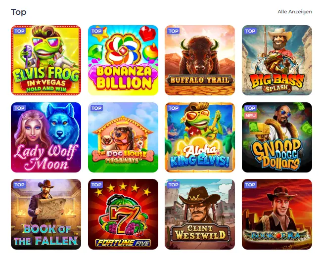LuckyStart Casino Jogos